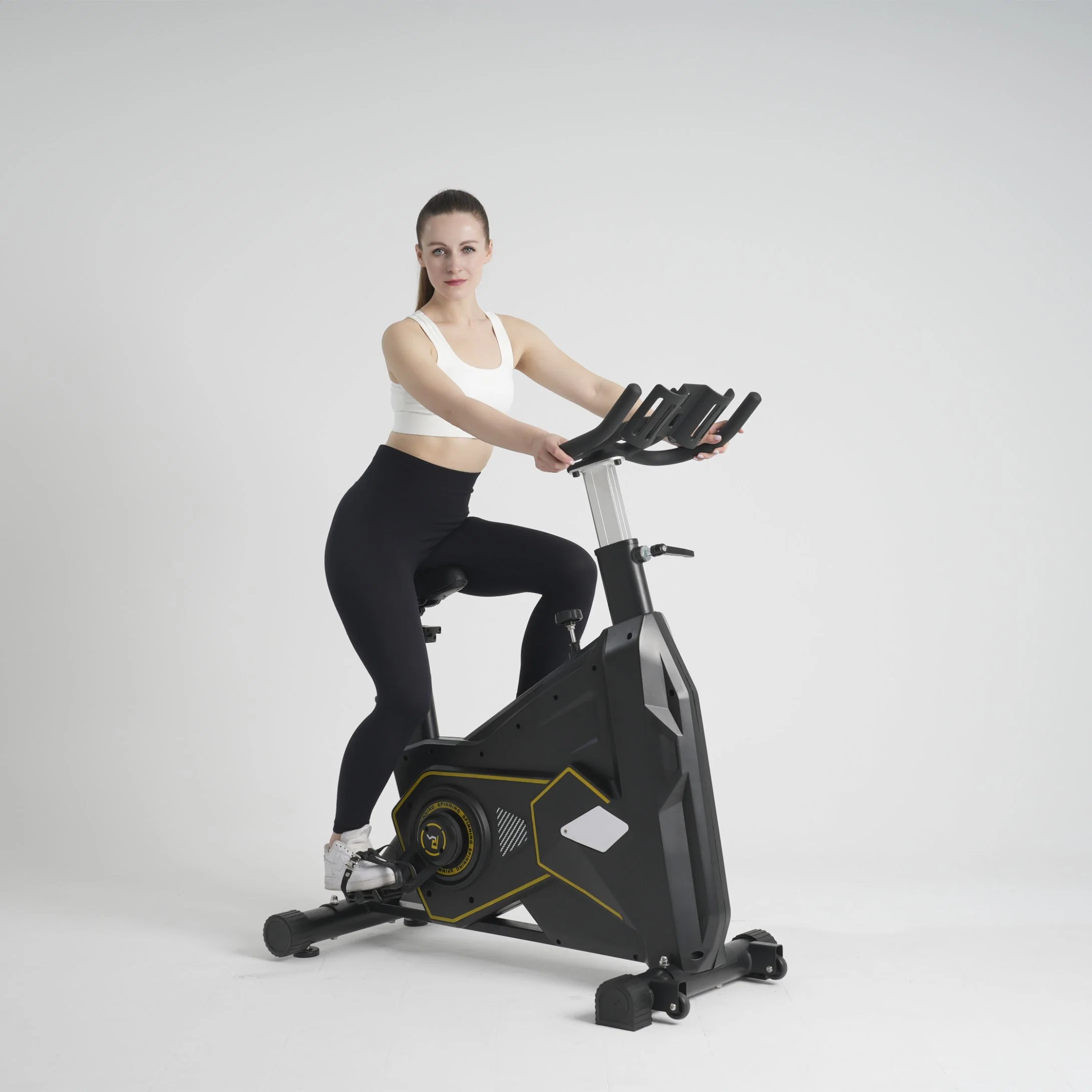 Commercial Gym Equipment Professional Use Magnetic Exercise Bike with Laptop Desk Fitness Elliptical Stepper