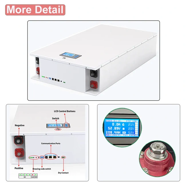 High Power LiFePO4 100ah 48V Battery Pack 16s 48V 300ah 15kw 15kwh Solar Lithium Battery Bateria Akku Energy Storage