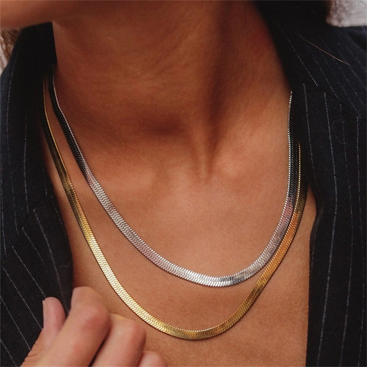 314L Titanium Steel Choker Stainless Steel 5mm PVD Color Protection Snake Chain