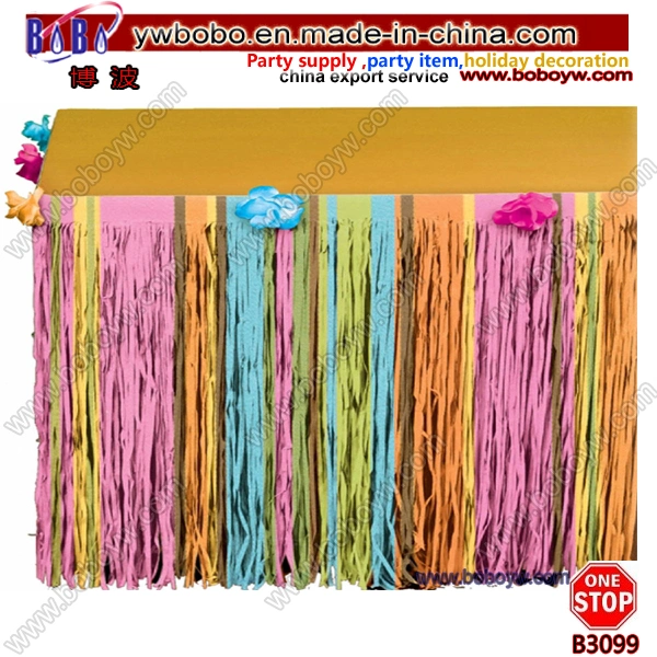 Party Items Hawaiian Party Table Skirt Curtain Aloha Luau Decorations Beach Party Supplies Birthday Party Products (B3098)