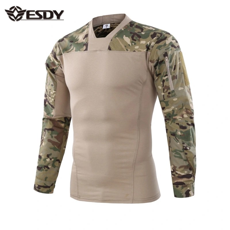 Tactical Long Sleeve Shirt Hiking Uniform Camo Frog Shirt