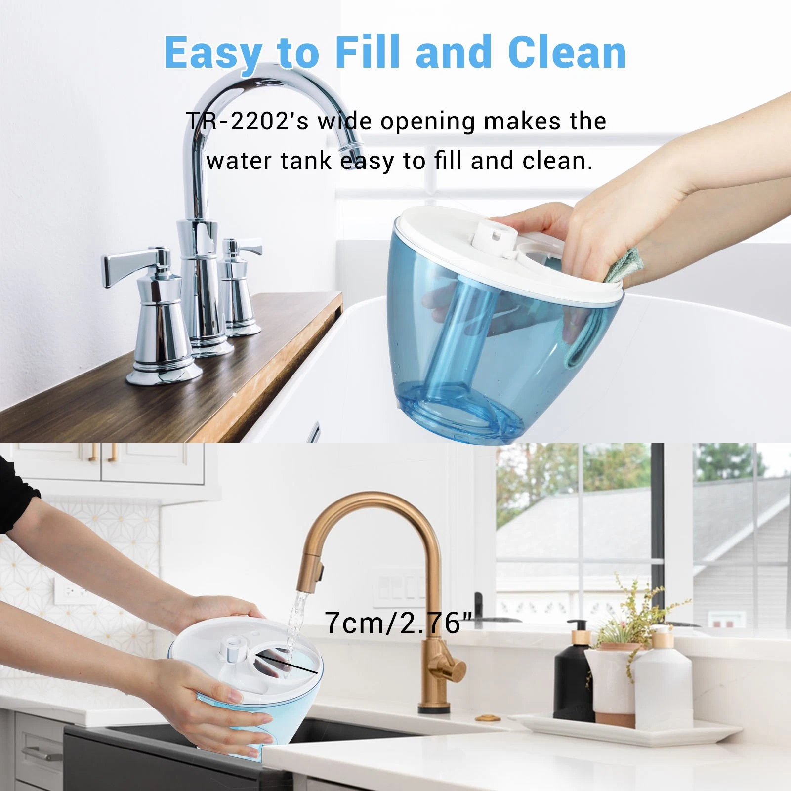 Cool Mist Maker Portable Big Tank Cap 2.5L Personal Care Humidifier Room Diffuser