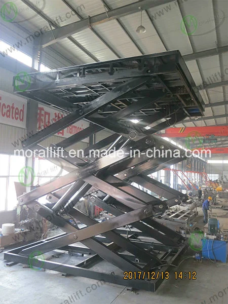 Hydraulic scissor type heavy load car turn lift