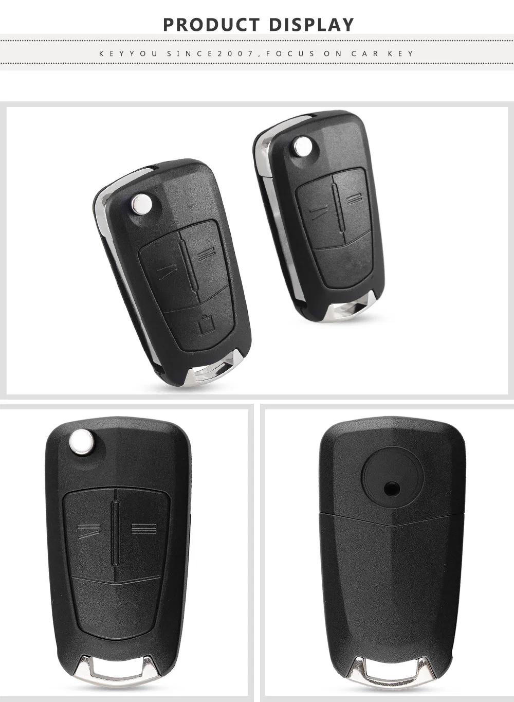 Flip Remote Car Key Blank für Opel 2 Taste Key Shell