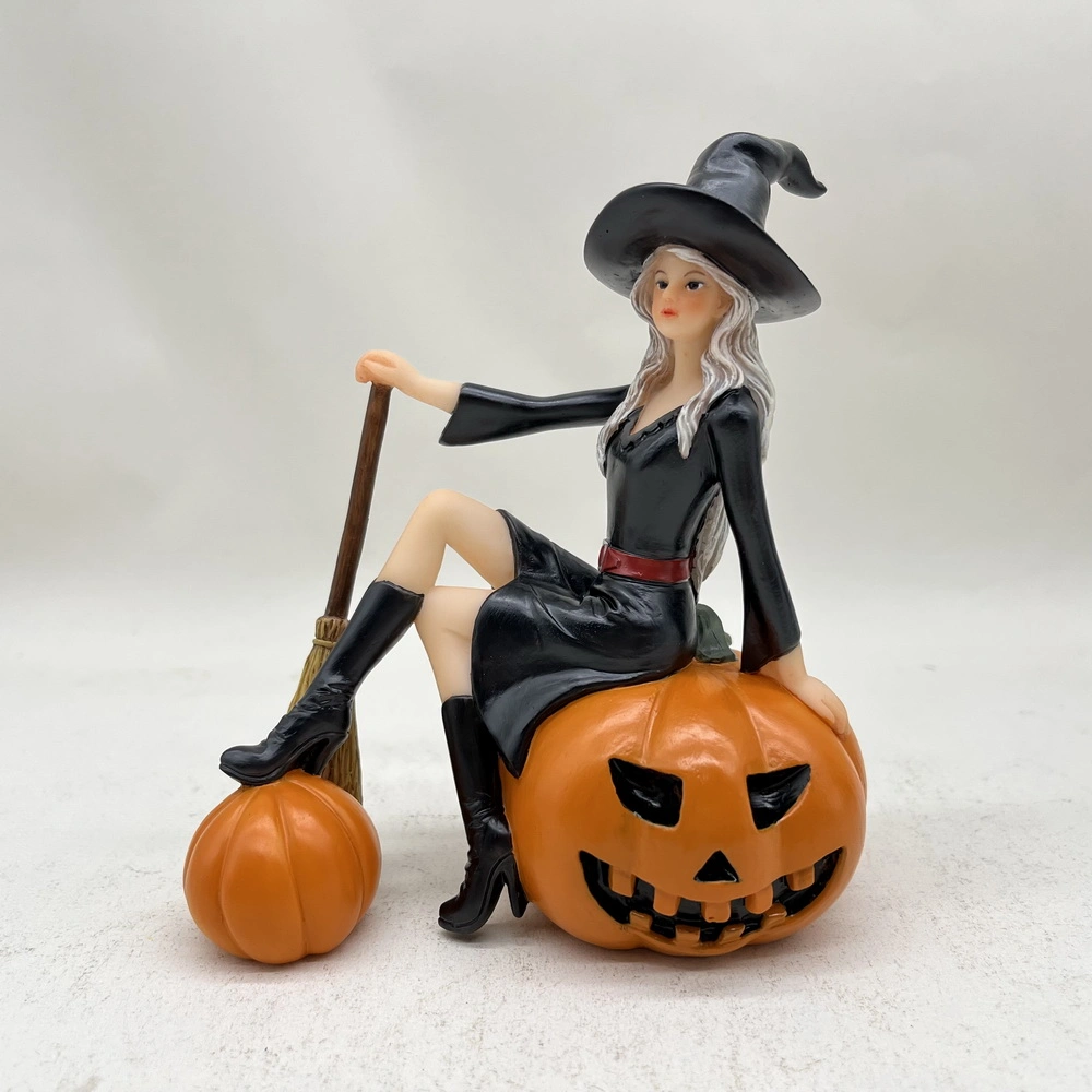 Décoration de la résine de cadeaux Halloween Craft assez gros sorcière Figurine en usine