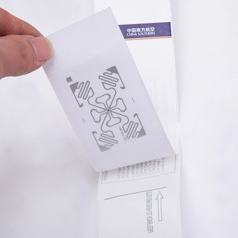 RFID Aviation Airport Special Eco Thermopapier Selbstklebendes Gepäckstück Etiketten Verpackung Rohstoffe Papier