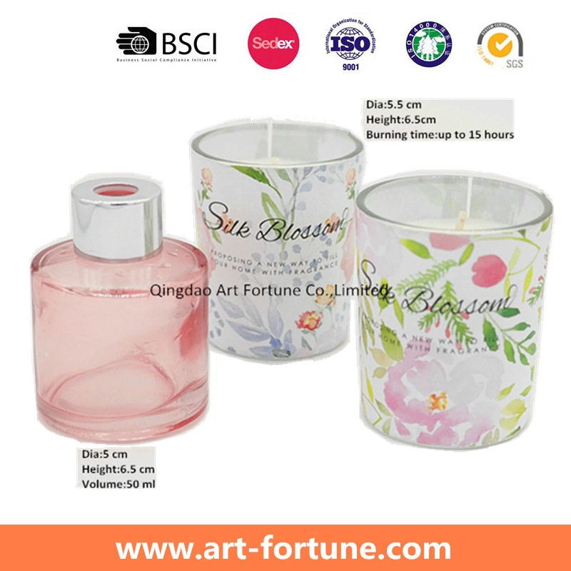 El Hogar con Fragancia Set de Regalo con 50 ml Aroma Difusor And2.1oz *2pk velas