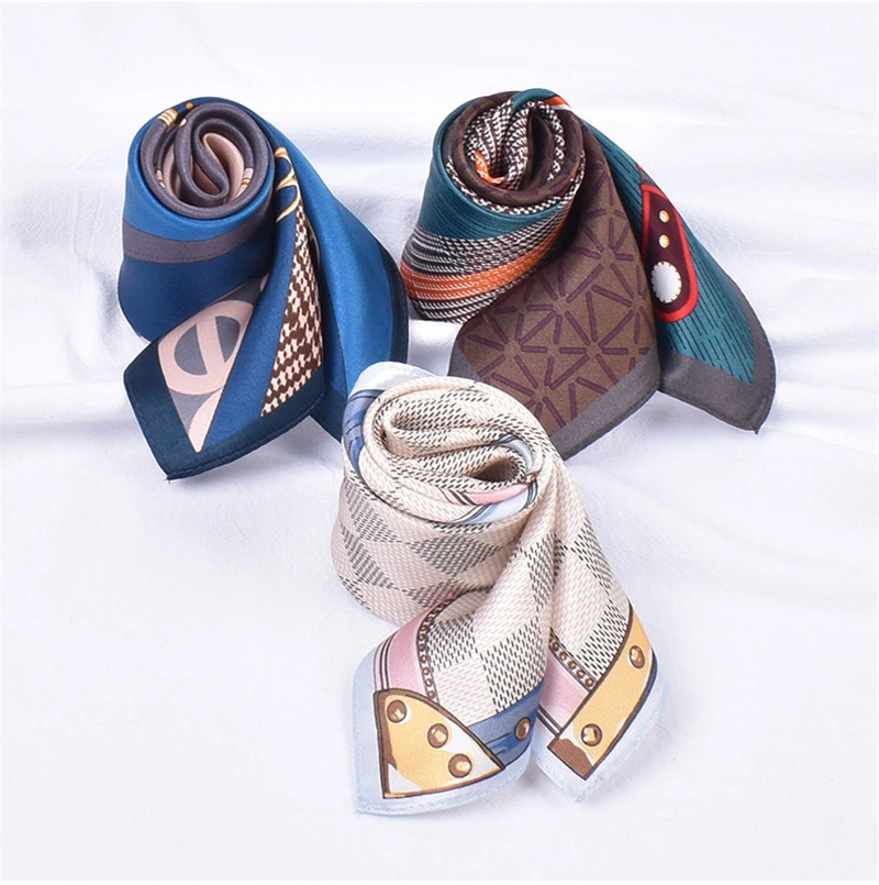 100% Silk Soft Feeling Colorful Square Scarf Ladies Fashion Accessories