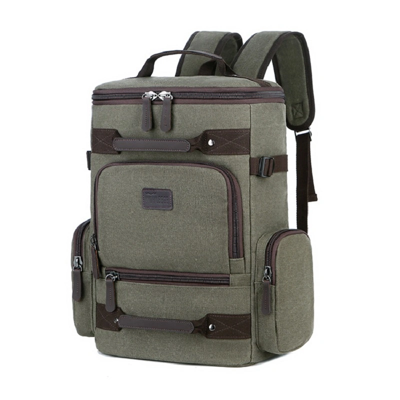 Canvas Bag Large Capacity Travel Mountaineering Backpack Outdoor Leisure Wear Retro Computer Bag Man Bag Esg17181