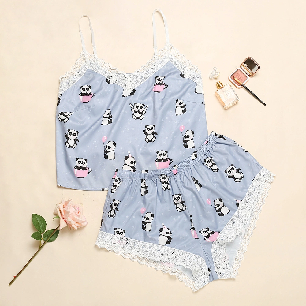 Cartoon Plus Size Sexy Ladies Nightwear Sleepwear Pajamas Sets