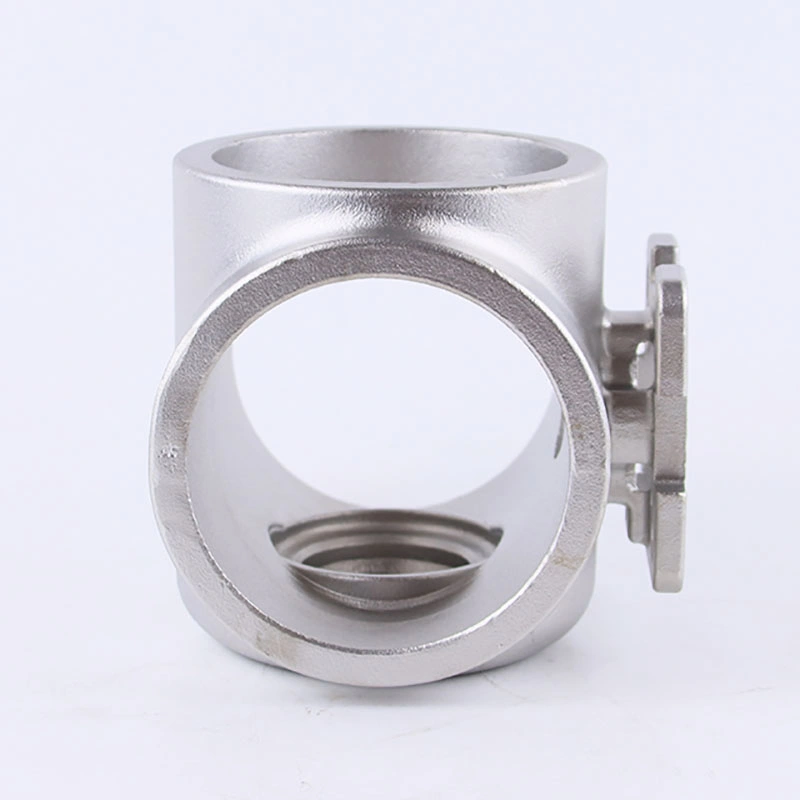 3 Way Tee Type Female Thread Stainless Steel Pipe Fittings Connector Automotive Parts