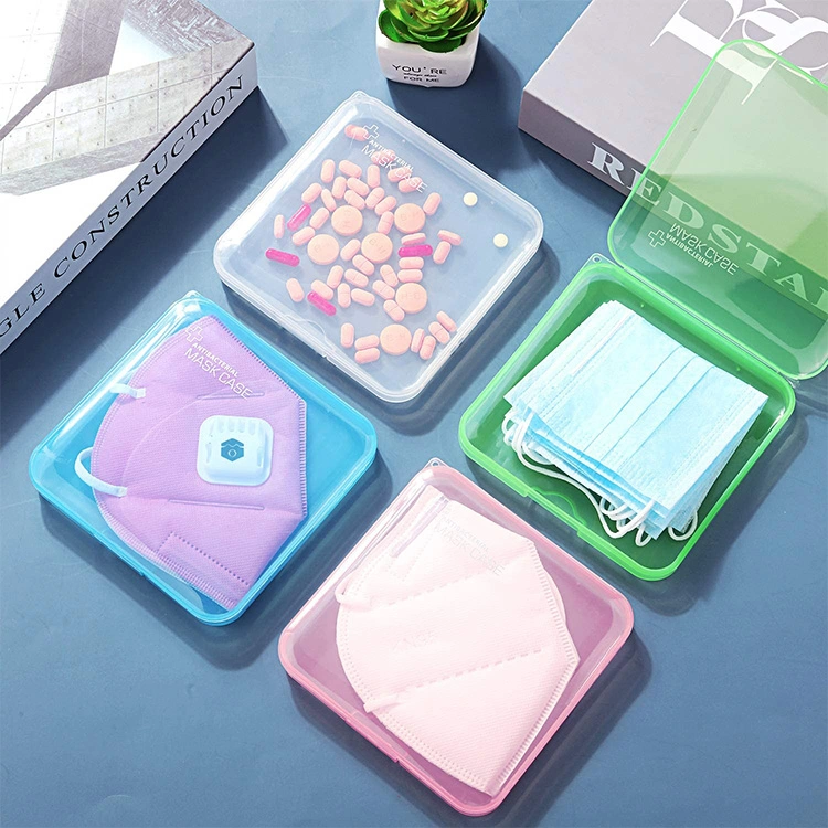 Customized Portable Anti Bacterial Mask Storage Case Eco Friendly Plastic Face Mask Case for Mask