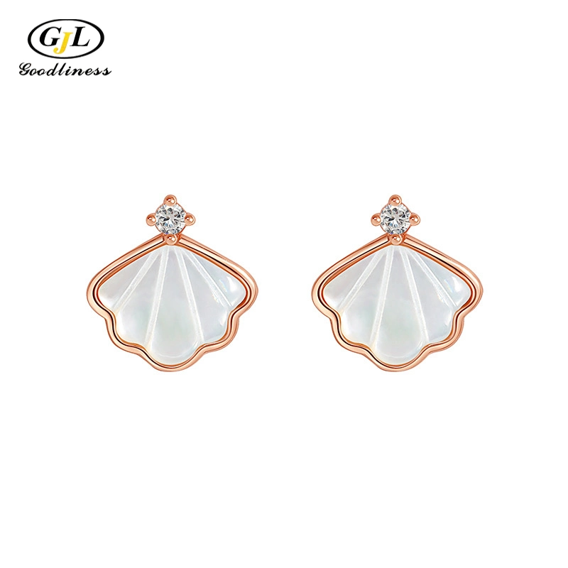 High Sense Simple White Mother Pearl Fashion Jewelry Earrings