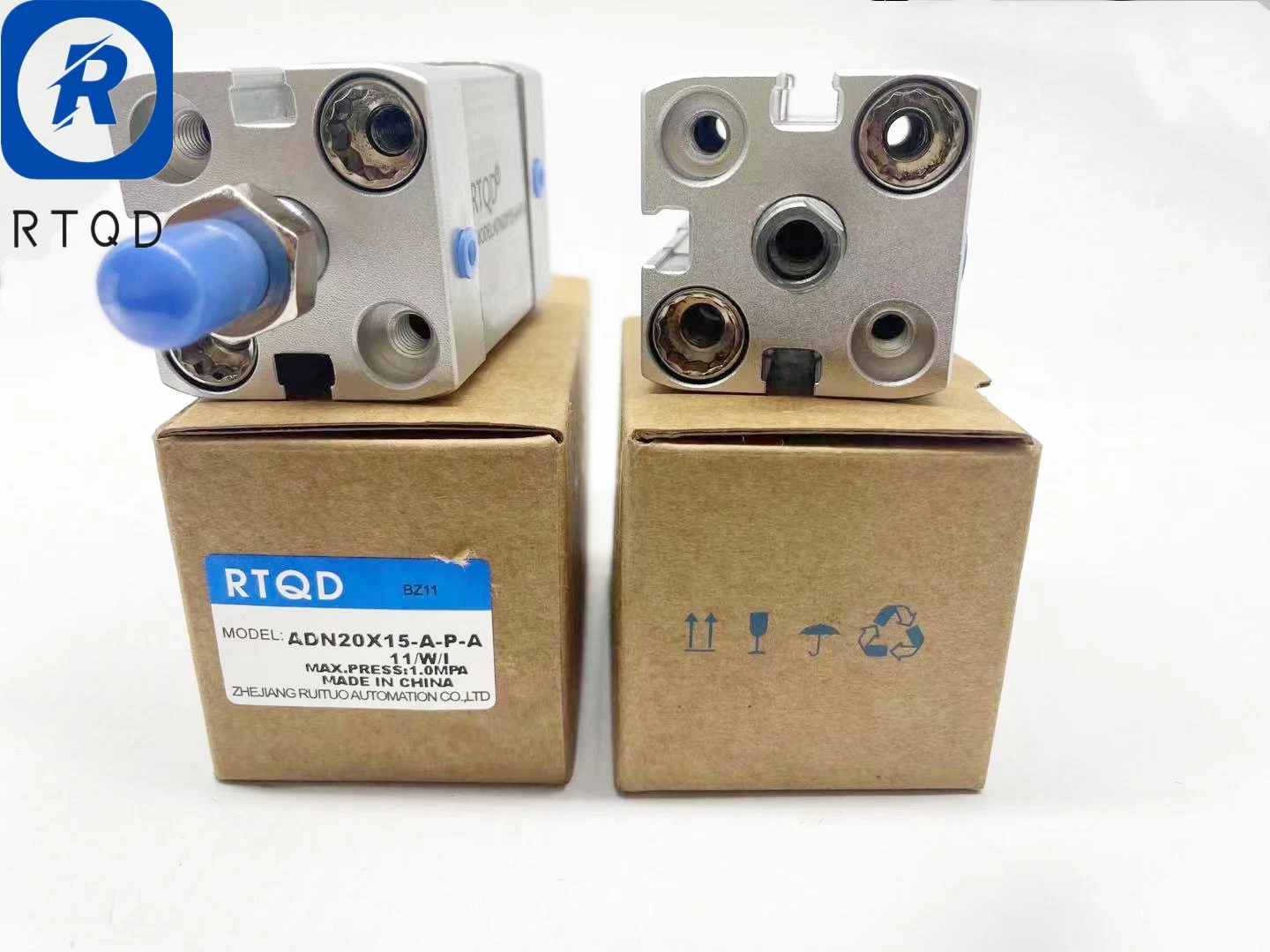 Adn20*15-a-P-a 20*5 Pneumatic Component Air Thin Cylinder Aluminum Body Double Acting Cylinder Made in China