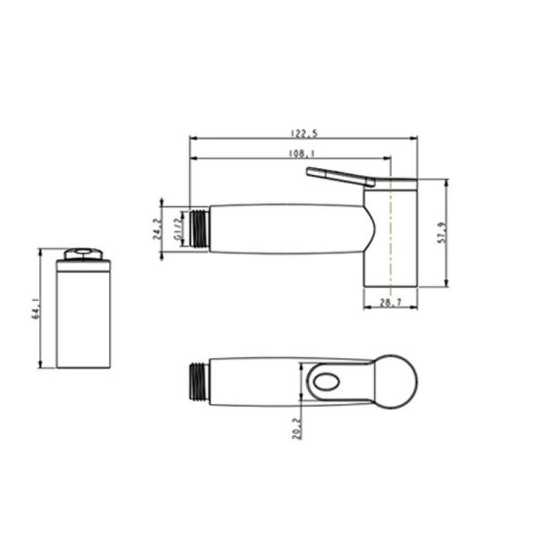 Economic Hand Sprayer Cheap Bidet Shattaf Health Faucet Shower Faucet Sanitary Ware