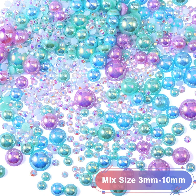 Wholesale/Supplier ABS Semi-Round Pearl Resin Drill Clothing DIY Decorative Accessories Pearls