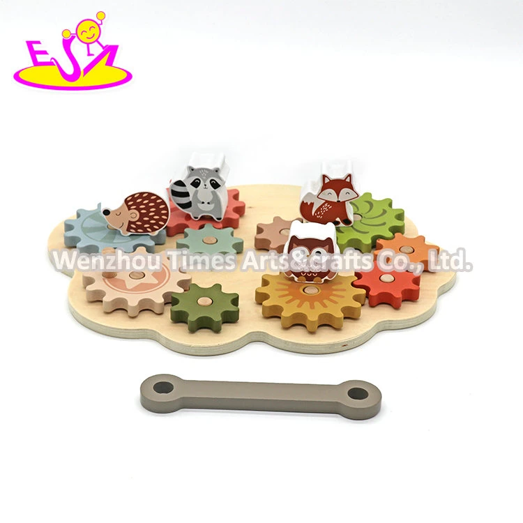 Neues Design pädagogische DIY hölzerne Spinning Gears Spielzeug für Kinder W13e242