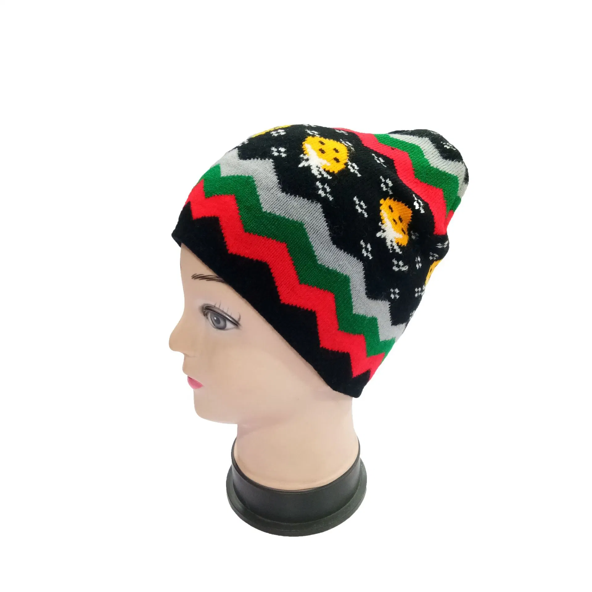 New Warm Custom Acrylic Knitted Beanie in Winter Hat