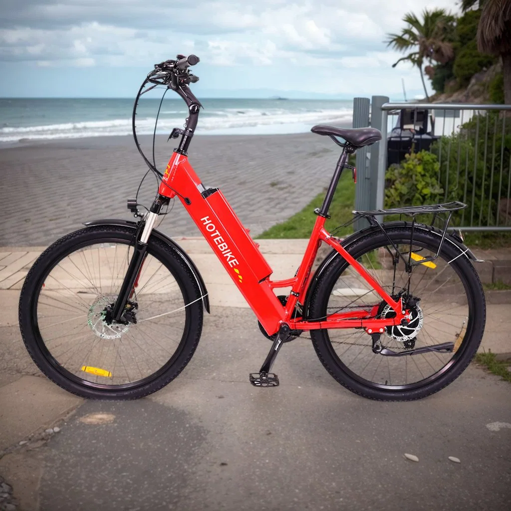 Step-Through Aluminium Alloy eBike 250W bis 750W Dual Suspension All-Terrain 26-Rad Größe Elektro-City Bike Lithium-Batterie