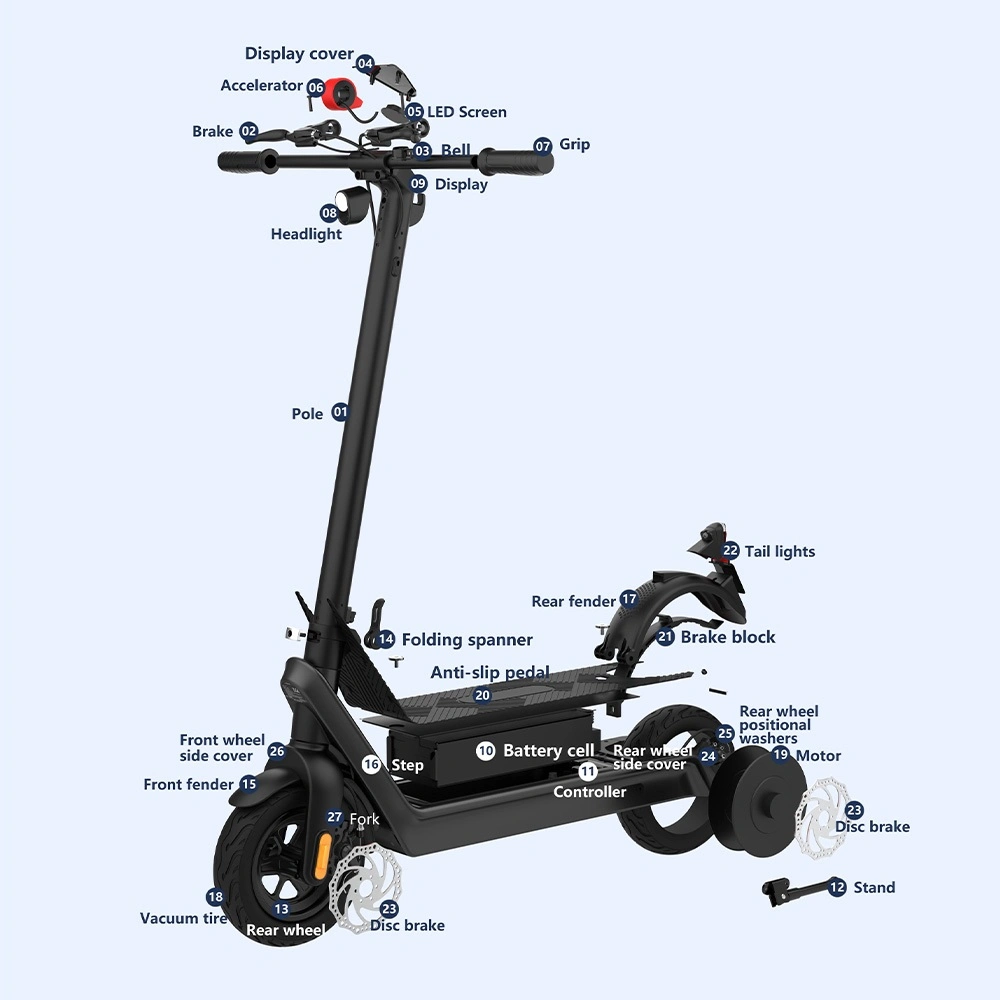 100km Long Range 5600W Electric Scooter Europe Warehouse with Seat 48V 1000W Dual Drive 10" Vacuum Tires Folding Escooter for Adults EU Stock