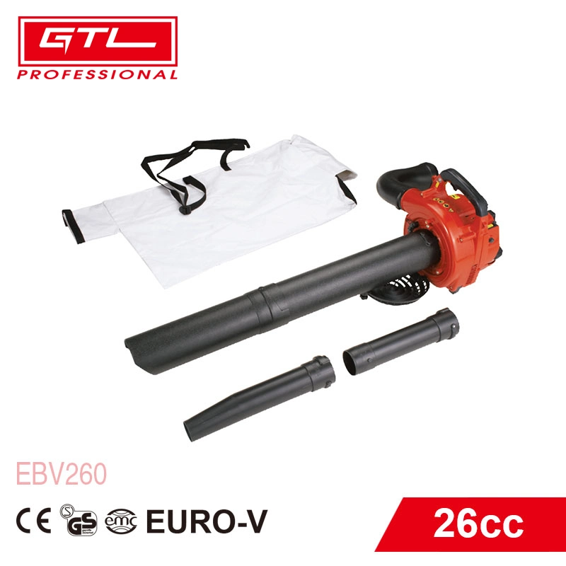 26cc 2-Stroke 750W Garden Gasoline Convenient Handheld Gas-Powered Leaf Blower / Vacuum Leaf Blowing Fan Blower Machinery Air Leaf / Snow Dust Blower (EBV260)