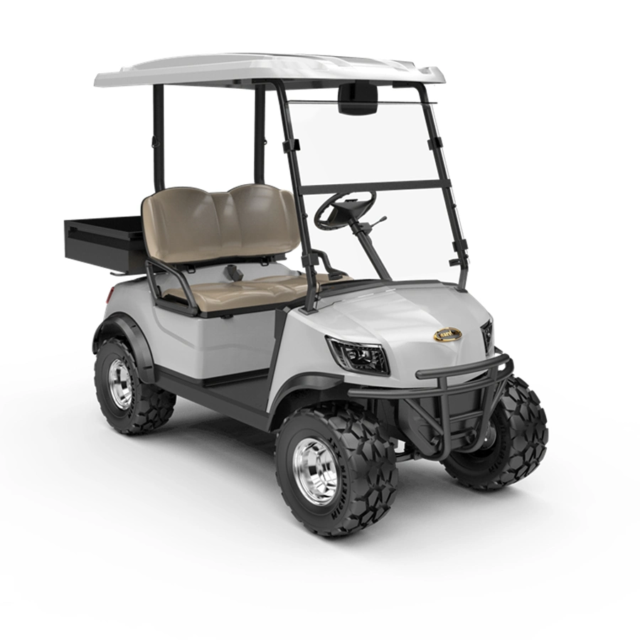 Sicherheit niedrige Geschwindigkeit 48V Batteriebetrieb Utility Vehicle Electric Utility Golfwagen mit zwei Sitzen (DH-m2+Cargo Box)
