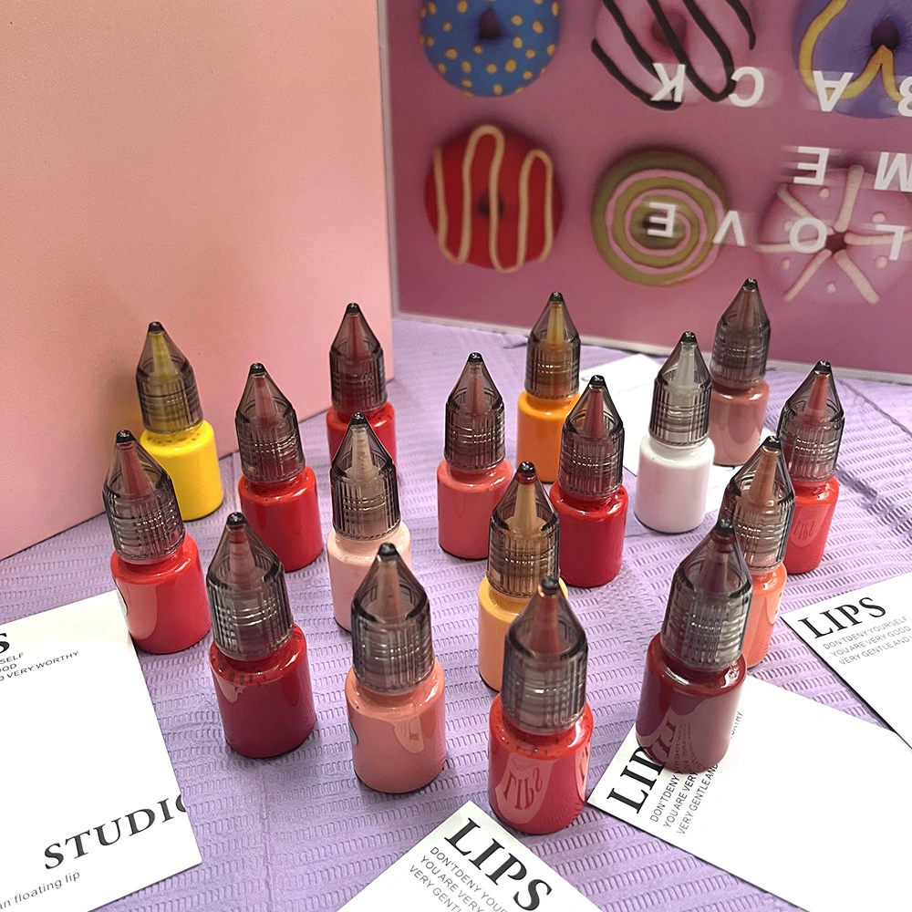 Factory Wholesale/Supplier OEM Permanent Makeup Tattoo Pigment Color Micropigmentation Ink for Microblading Brows Lips