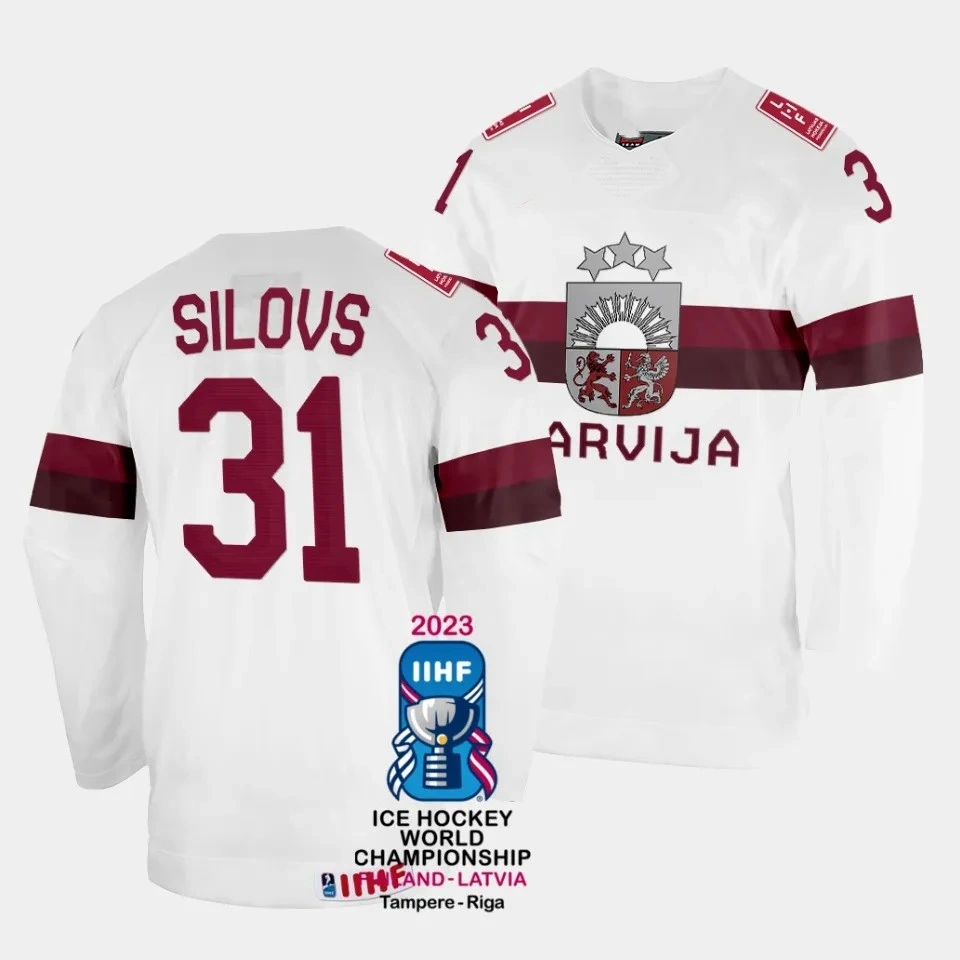 Wholesale/Supplier Latvia #18 Rodrigo Abols 2023 Iihf World Championship Home Jersey White