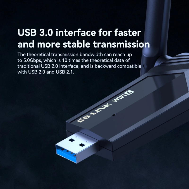 LB link BL-WDN1800H، 3 USB 3.0 High Speed AX1800 High GAIN محول WiFi محول هوائي وحدة حماية WiFi موصل بطاقة لاسلكية OEM ODM سعر المصنع