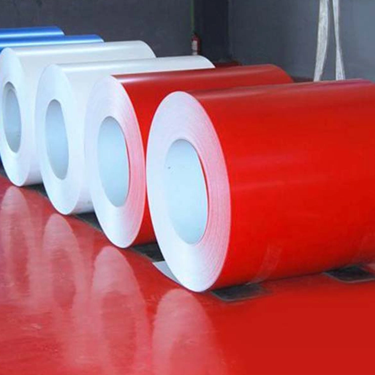 Red Blue Dx51d Coated Steel Coil Sheet PPGI/PPGL Metal Sheet Prepainted PE/PVDF/HDP