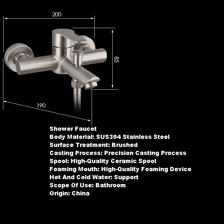 304 Aço Inoxidável torneira de água fria e banho quente&amp;Chuveiro chuveiro torneiras toque