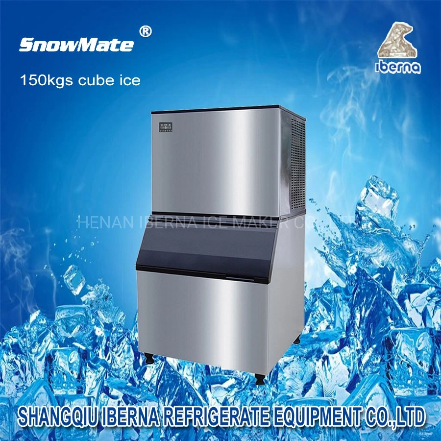 150kgs máquina de hielo comercial con controlador de pantalla