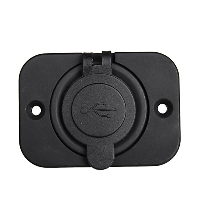 Coche 12V impermeable Universal Dual 2 toma de encendedor de cigarrillos de coche USB Cargador adaptador divisor de potencia de salida 3.6cmx5cm 12V