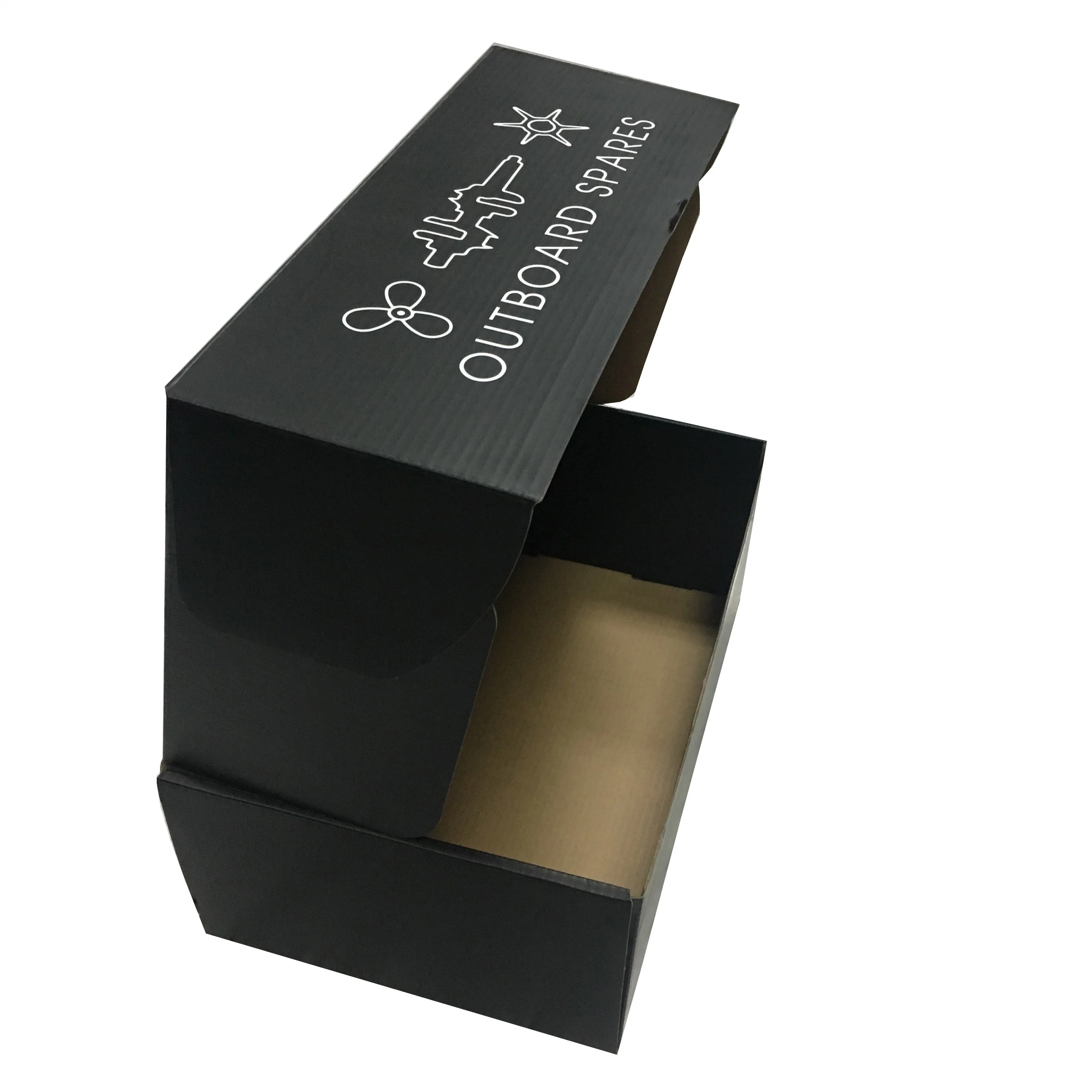 Logotipo personalizado grande Boxycharm corrugado negro mate suscripción gratuita por correo Paquete de cuadros