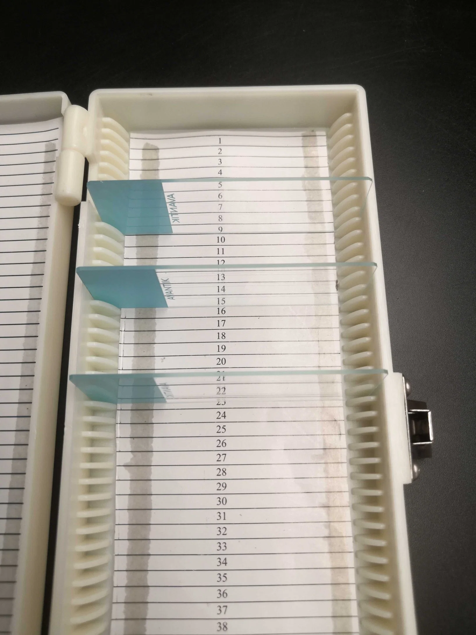 50PCS Microscope Glass Slide Storage Box Lab Supplies