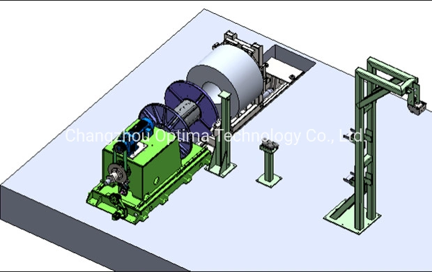 Aluminium Rod Rewinding Machine 9.5-12mm Winding Traversing Finished Coil Flip