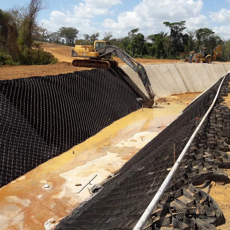 Cascalho estradas Grade do estabilizador da parede de retenção de rejeitos de HDPE Geocell