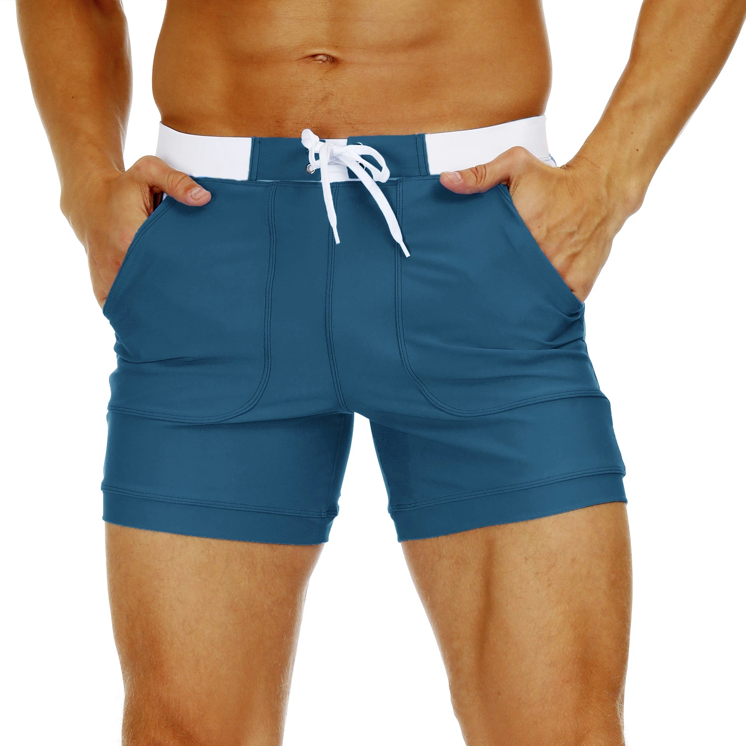 Cordão de placa de Natação Shorts Custom Mens nadar curtos troncos nadar Casual