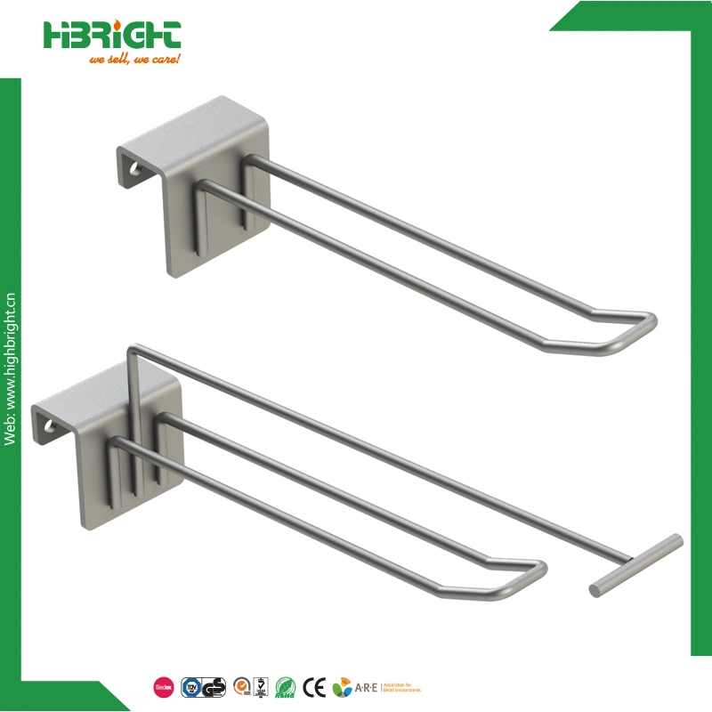 Slatwall Double Wire Display Hook with PVC Price Tag