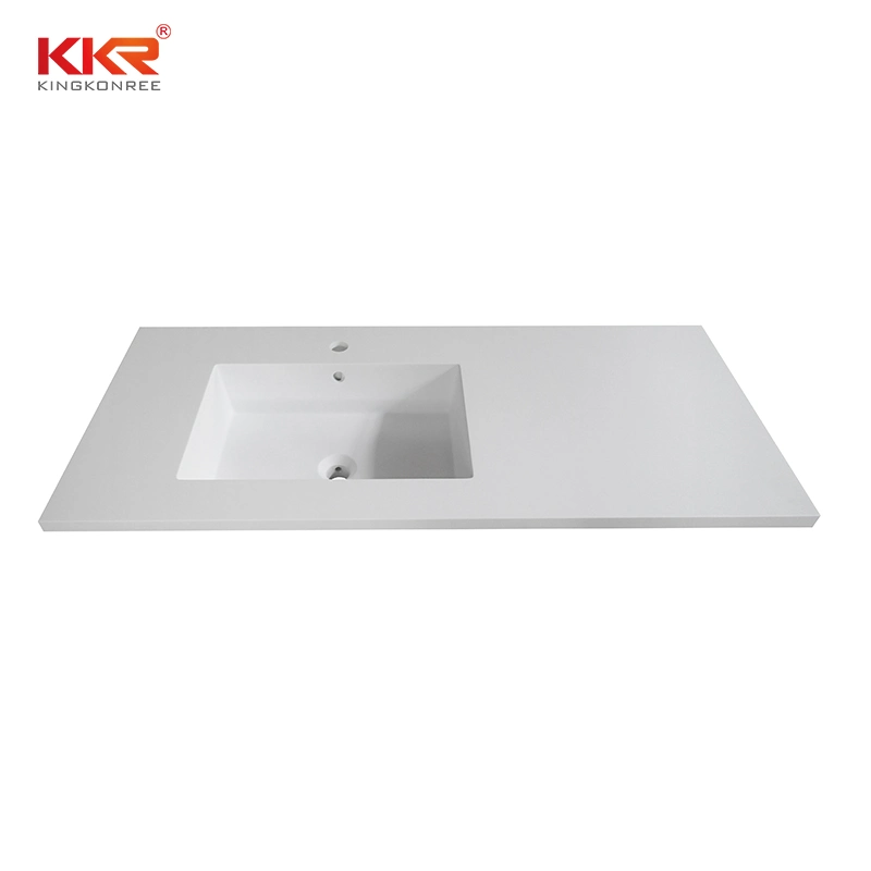 Kkr Solid Surface Bathroom Stone Furniture Top Customized Countertop