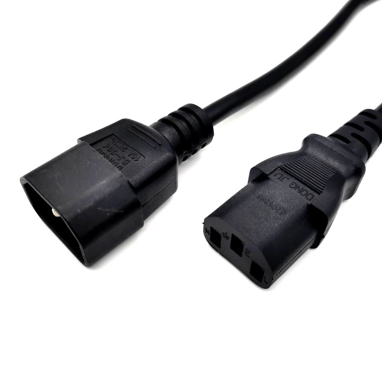 Power Extension Cord Cable 3pin Black