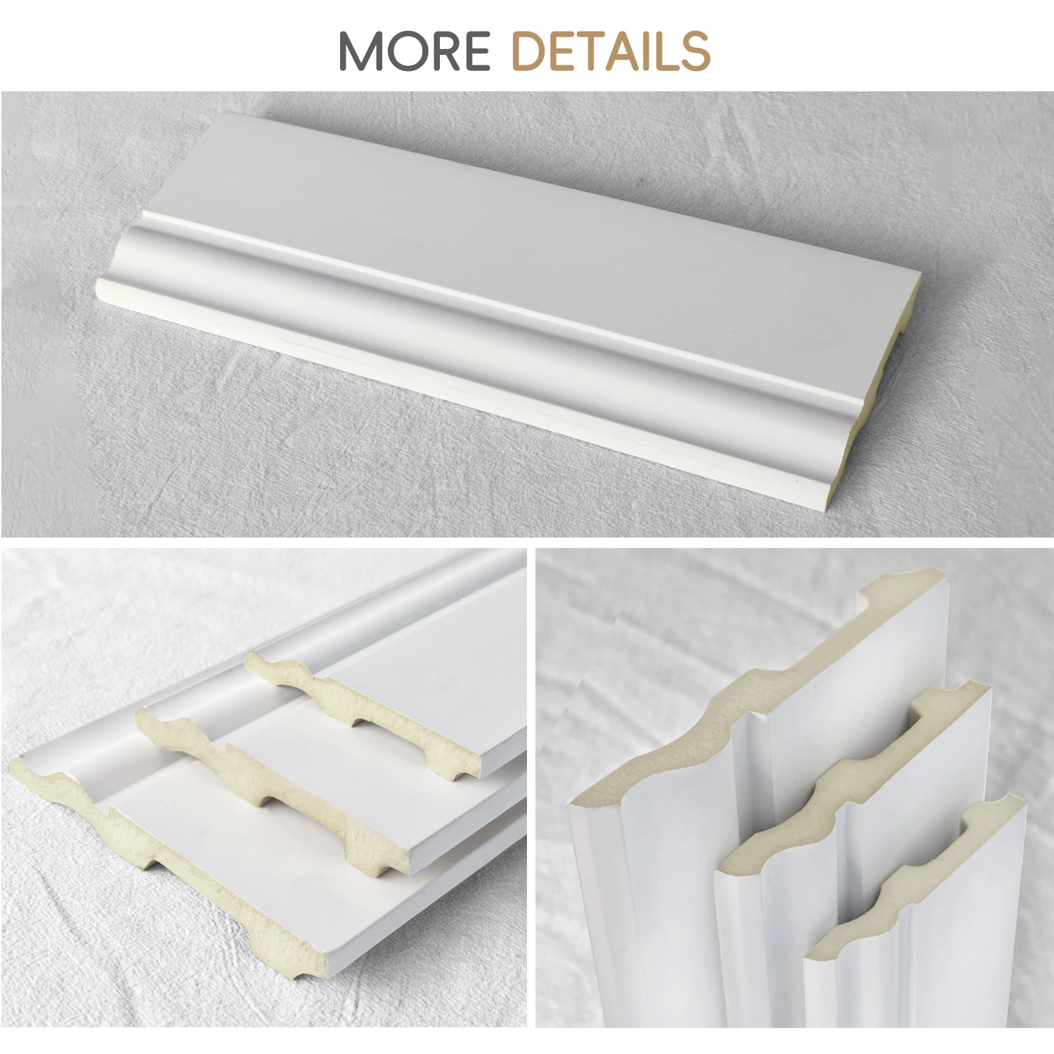 Competitive Price PU Flat Corner Decorative Strip Cornice for Home PU Interior Decoration