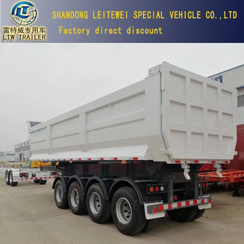 China 3 Achse Hydraulic Lift Side Dump Draw Bar Seite Landwirtschaft Kipper Traktor Anhänger Dump Trailer