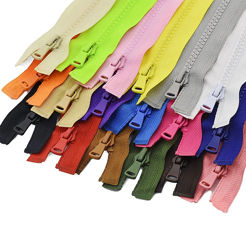 Red Color 5# Open-End Auto Lock Resin Zipper Eco Plastic Sewing Zippers