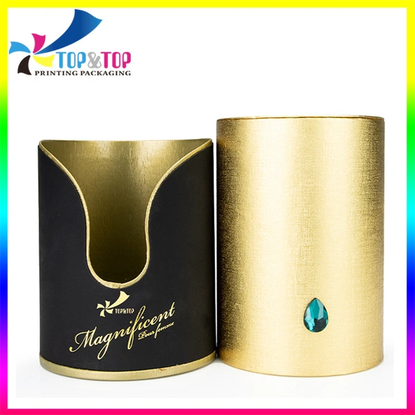 Custom Arabic Style Round Rigid Cardboard Paper Box for Cosmetic Lotion Packaging