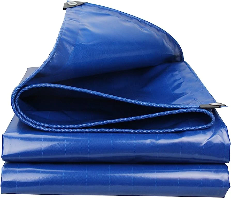 Fire Resistant 610 GSM Waterproof Blue PVC Tarps PVC Truck Tarpaulin