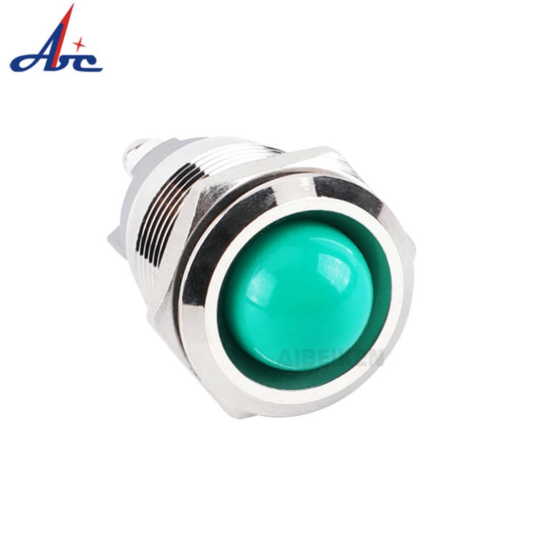 19mm Bola de metal resistente al agua la luz indicadora LED indicador de alimentación 3V 5V 12V 24V con el tornillo Treminals