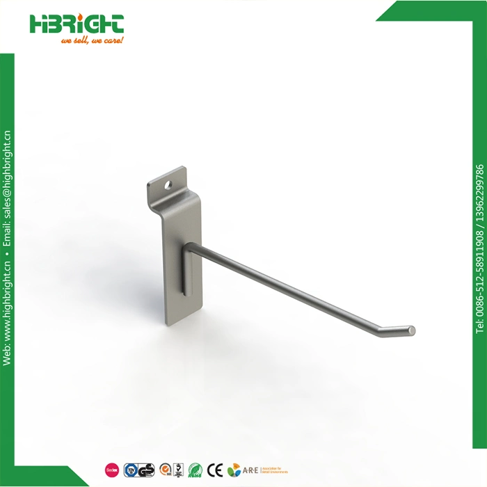 Polished Chrome Slat Wall Hook