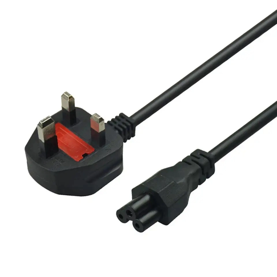 High quality/High cost performance Black Power Cord 1.5m 1.8m 3 Pin Plug Power Cable Power Supply Cable for Computer