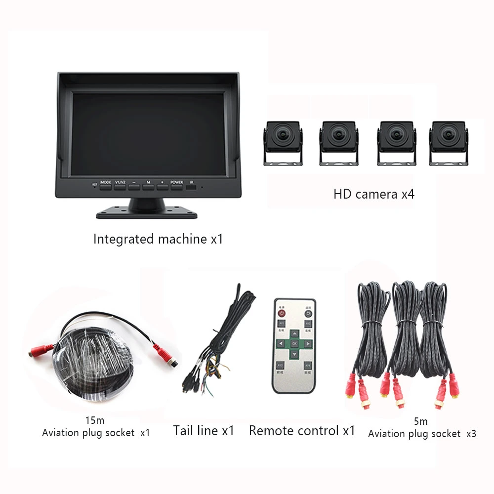 Wemaer OEM Rearview System Truck Backup Camera Parking Monitor for Trucks, Trailer Heavy, Box, RV, Camper Bus Rearview Camera